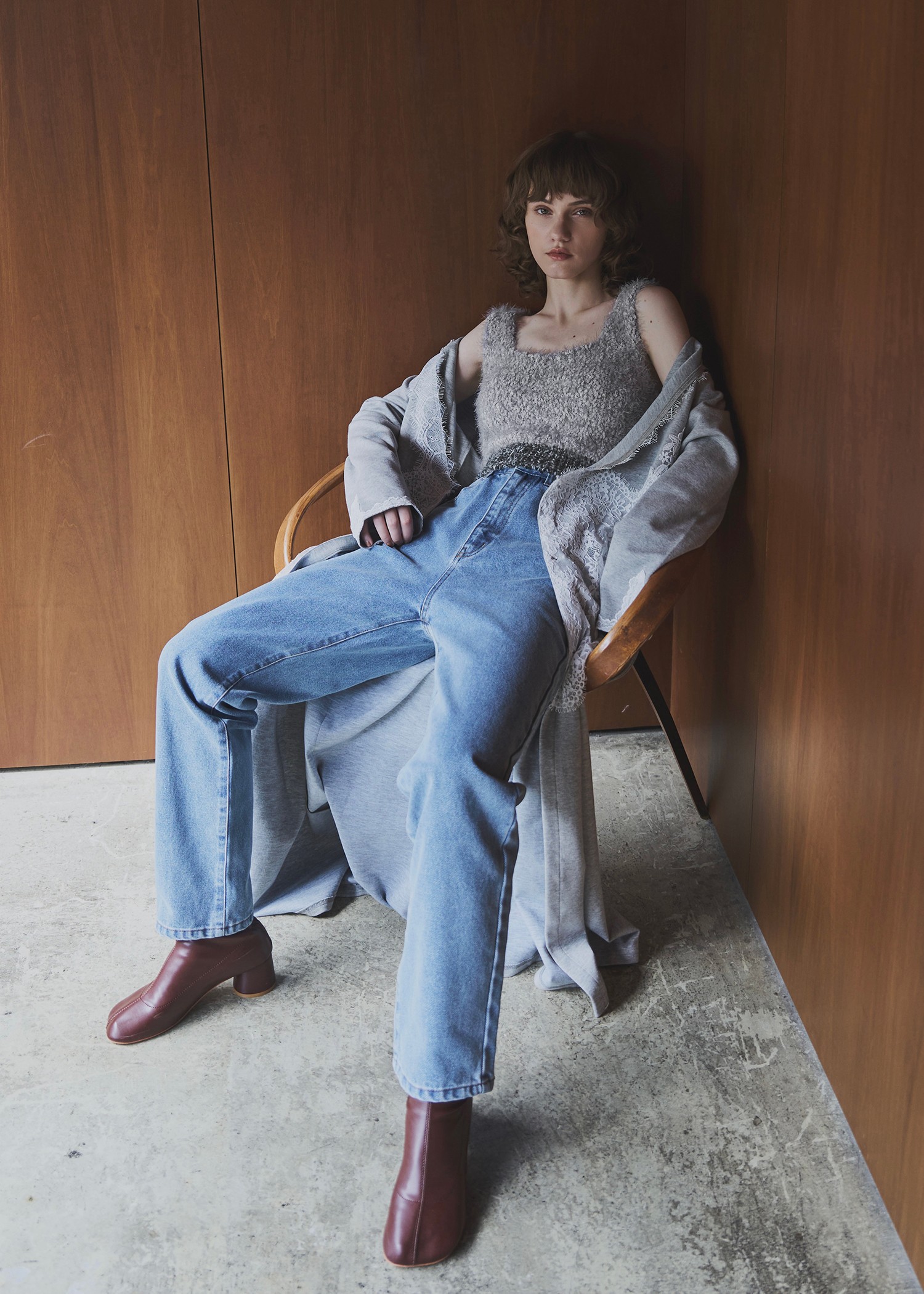 elastic waist more high denim PT