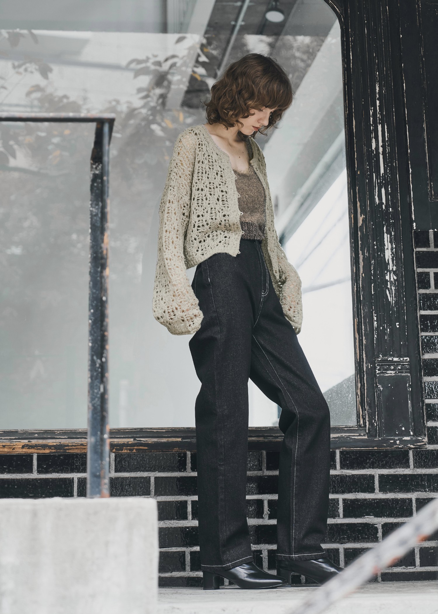 elastic waist more high denim PT