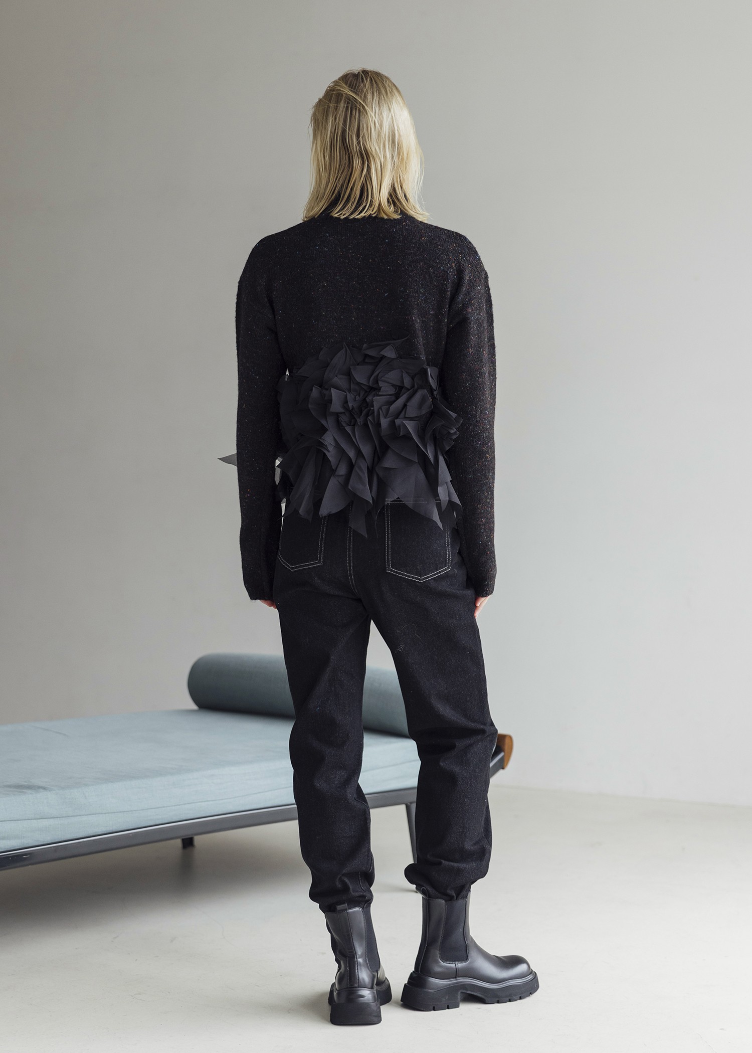 elastic waist more high denim PT