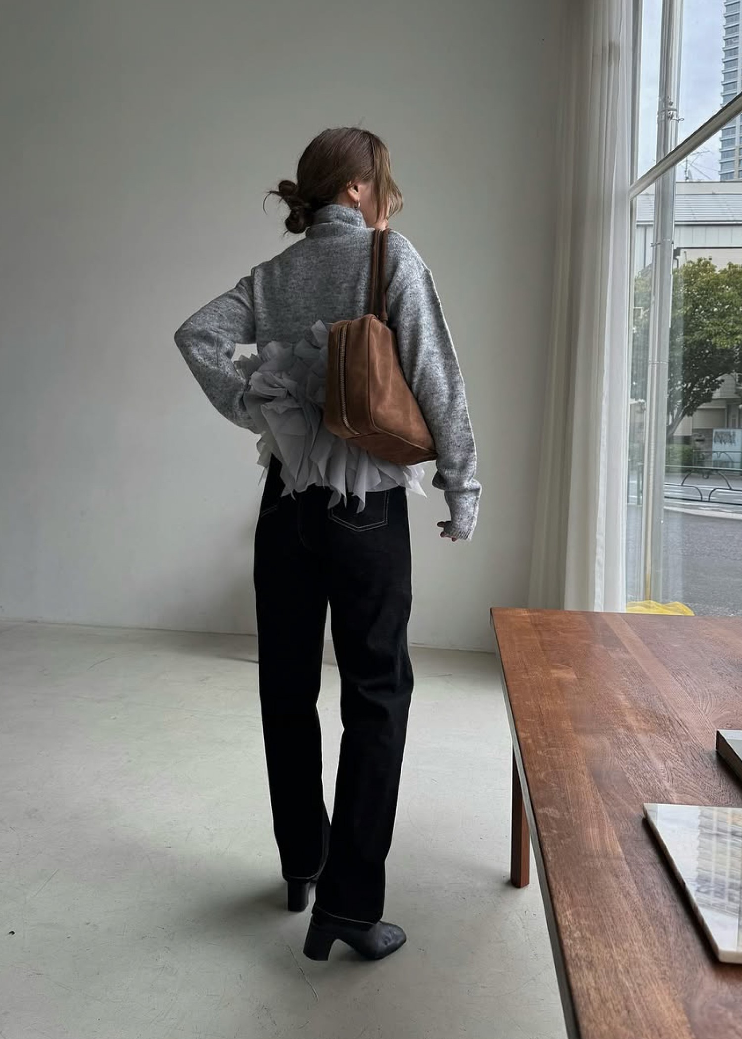 elastic waist more high denim PT