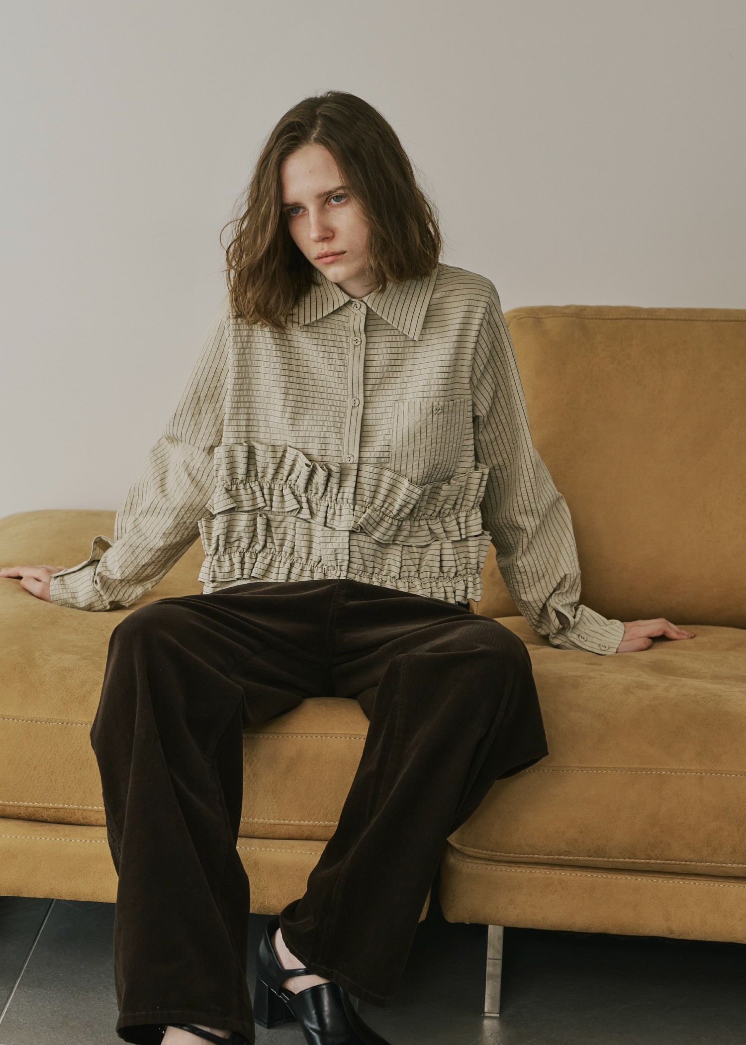 corduroy loose asymmetry notch PT