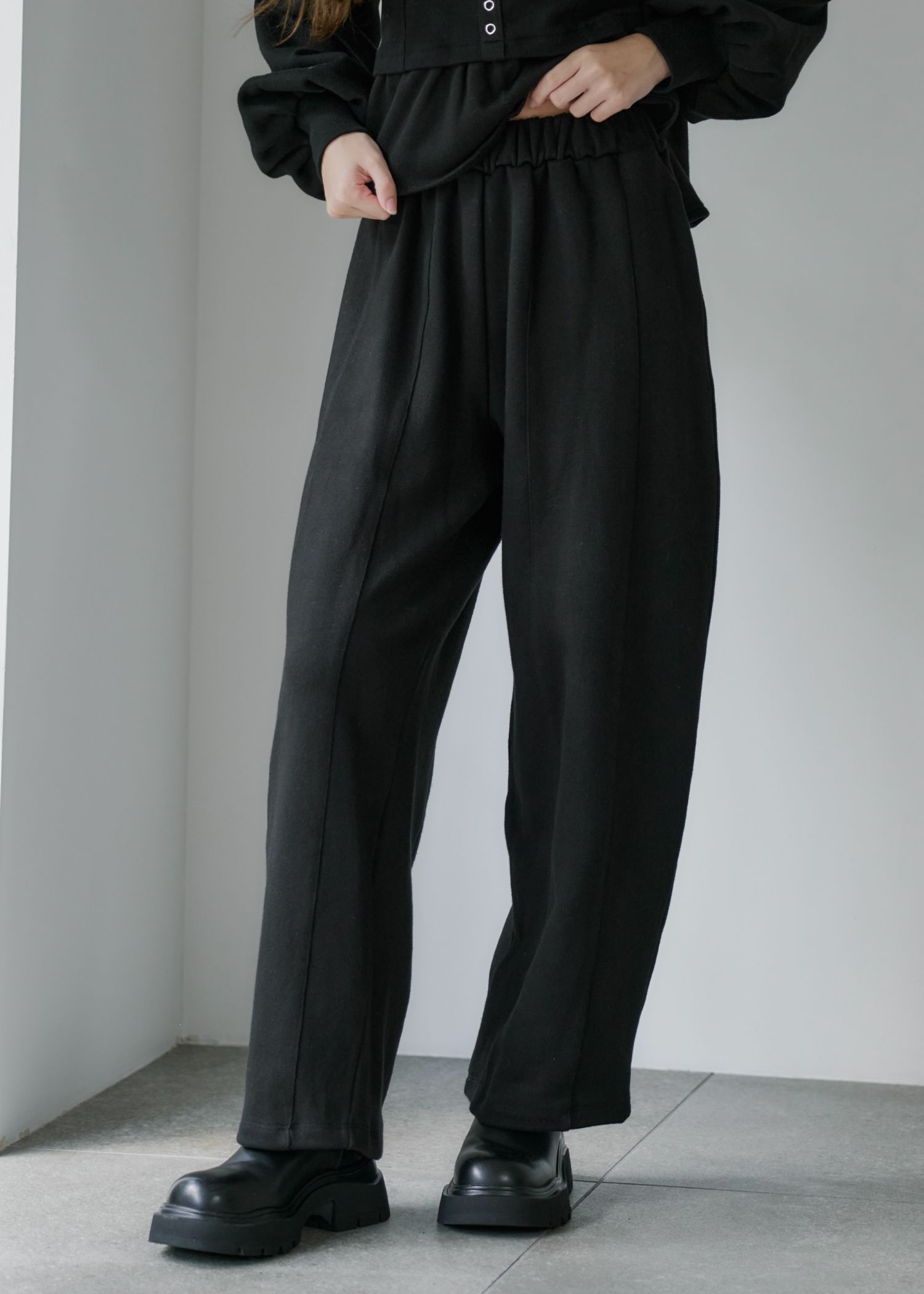 waist gather wide panel sweat PT