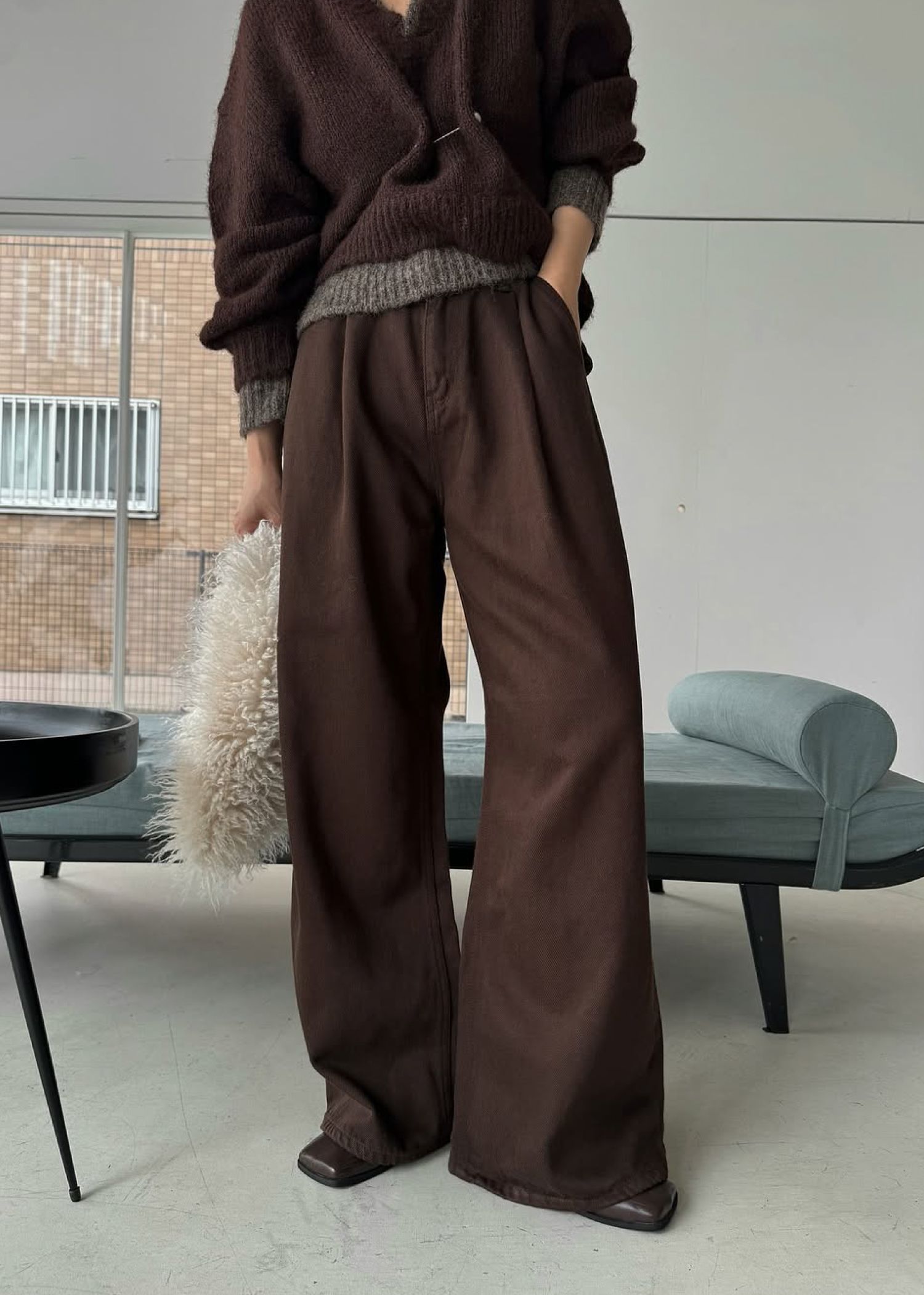 loose tuck color twill PT