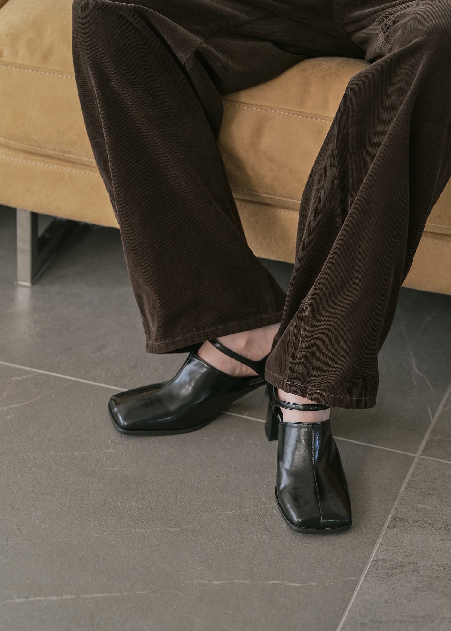 wide square strap pumps