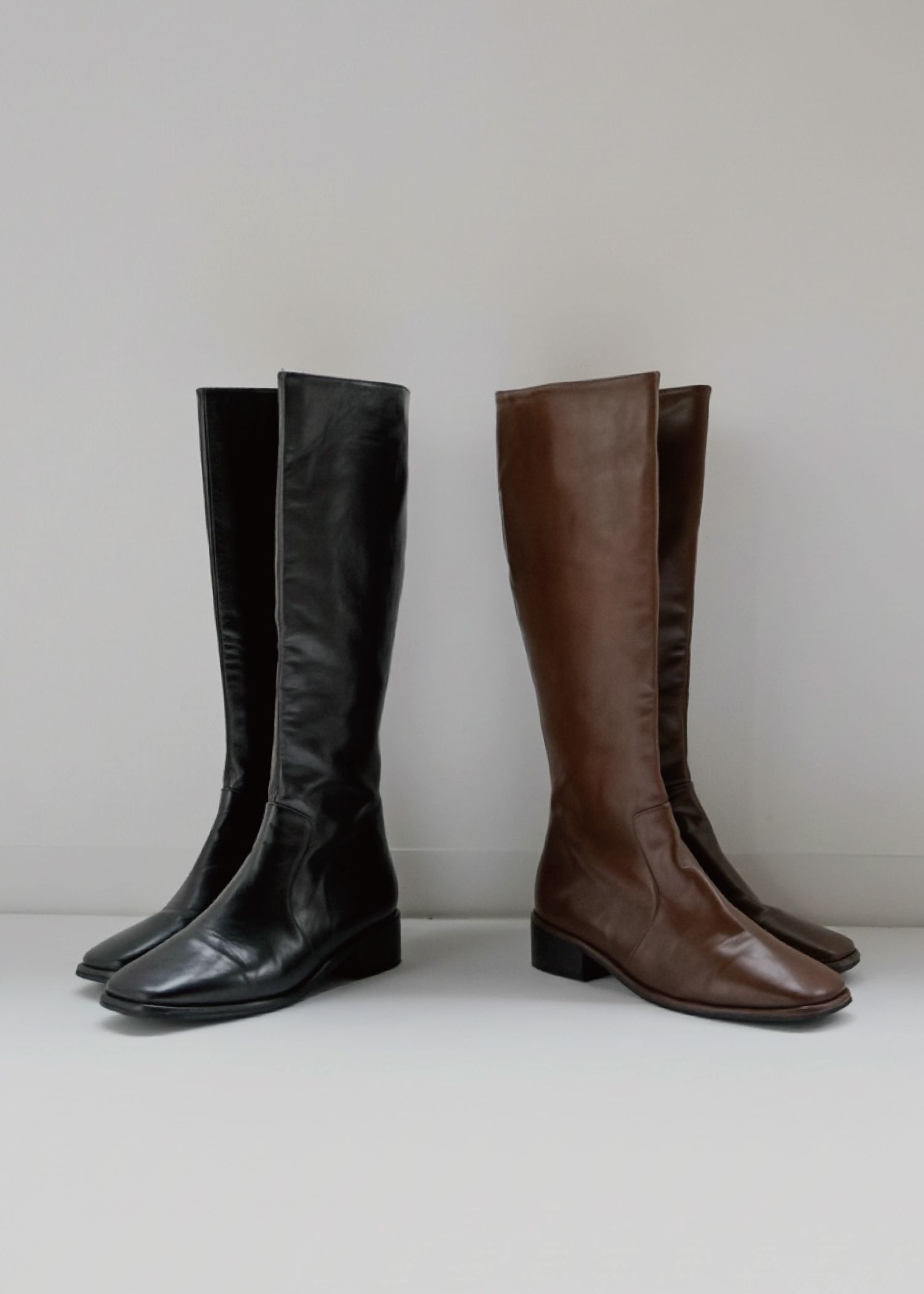 slender side zip long boots