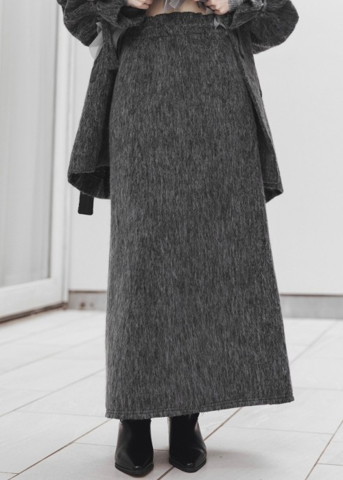 waist frill shaggy pencil SK