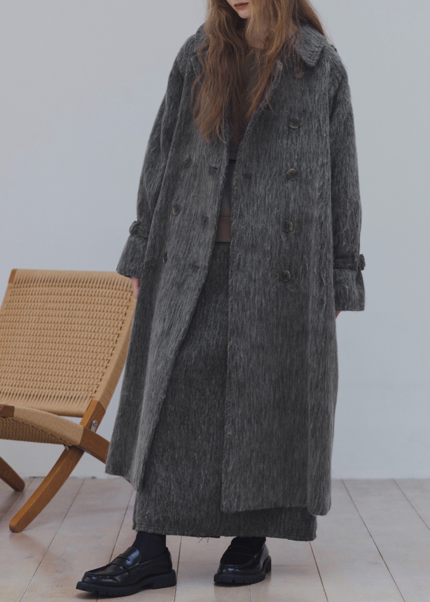 waist frill shaggy pencil SK