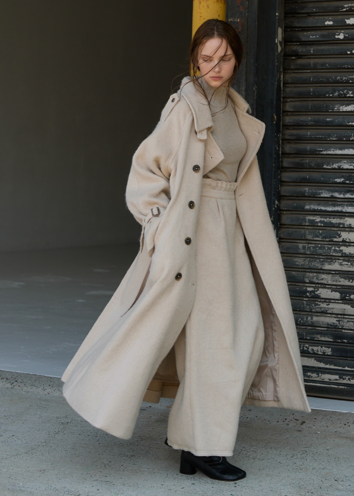 waist frill shaggy pencil SK