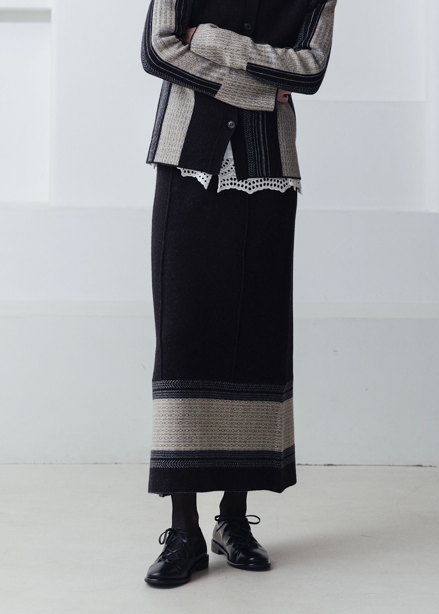 pencil weave placement jacquard knit SK