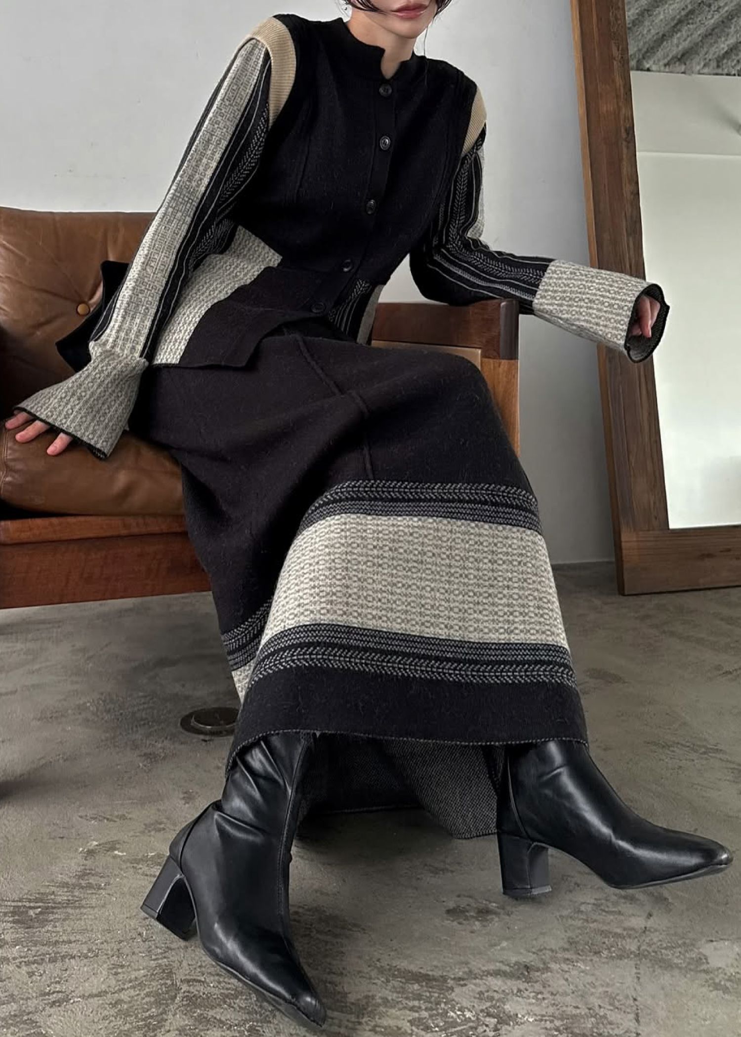 pencil weave placement jacquard knit SK