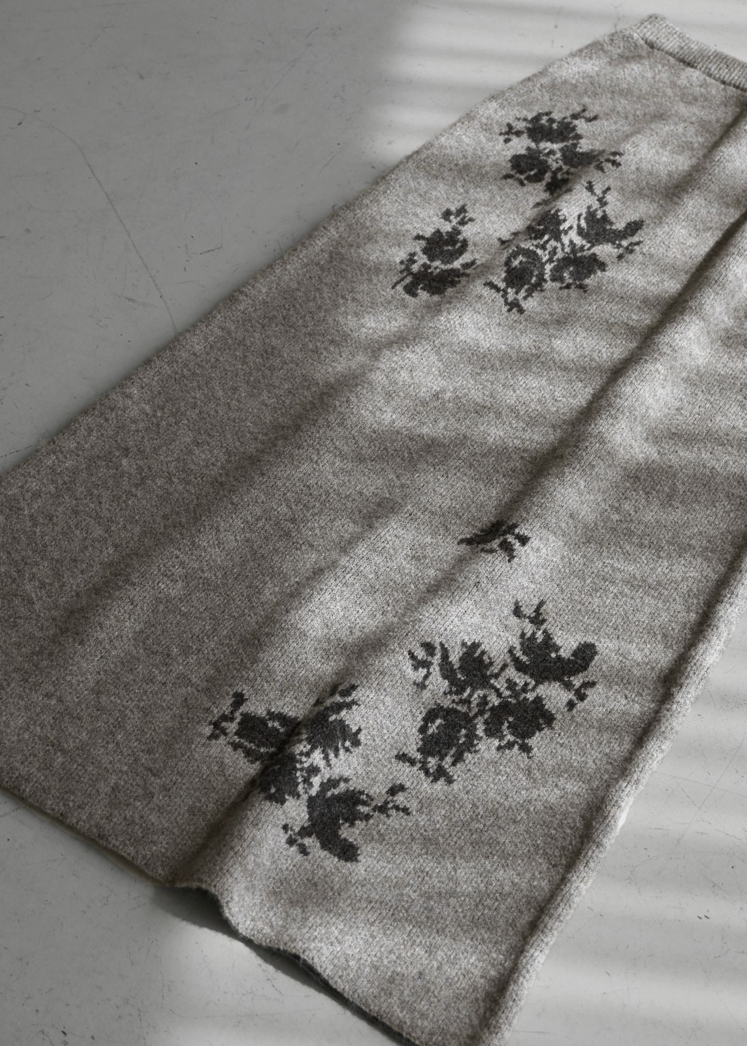 flower jacquard pencil knit SK