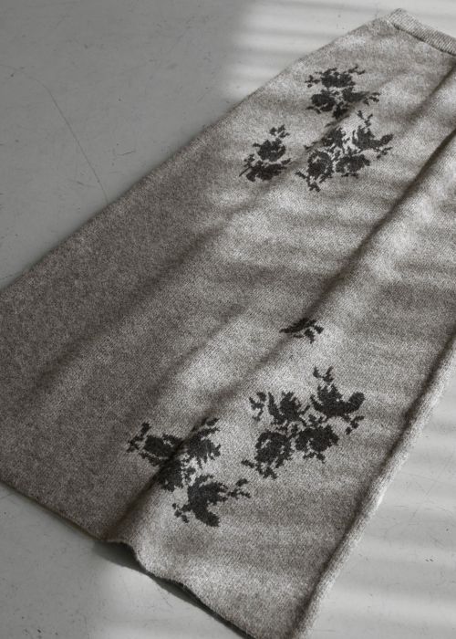flower jacquard pencil knit SK