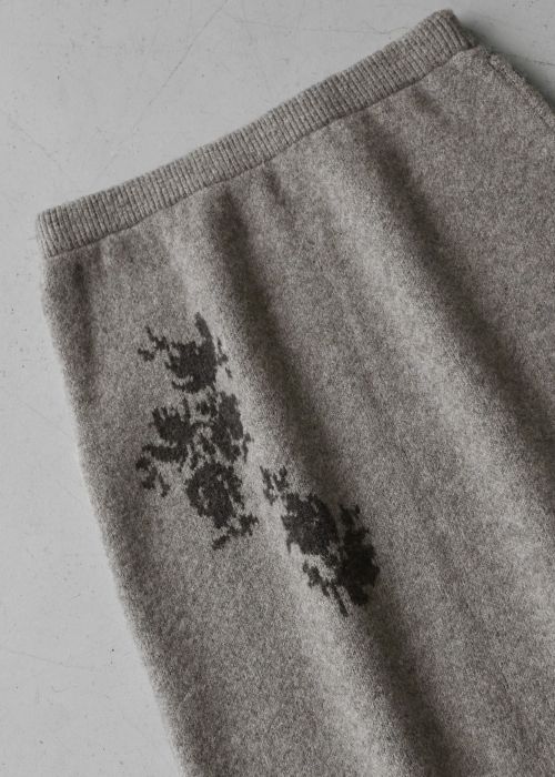 flower jacquard pencil knit SK
