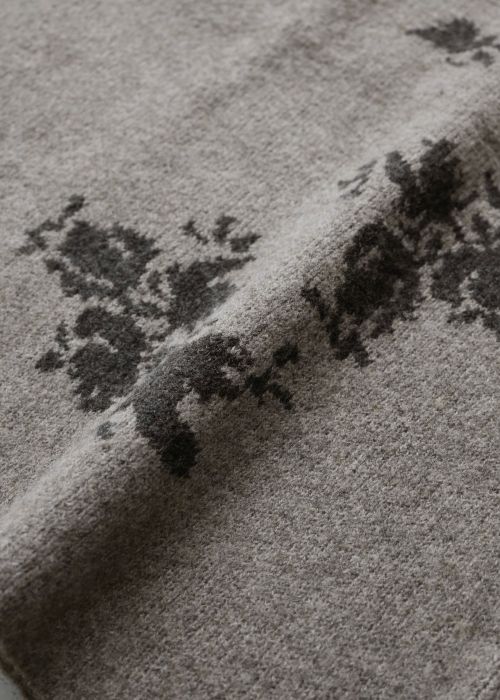 flower jacquard pencil knit SK