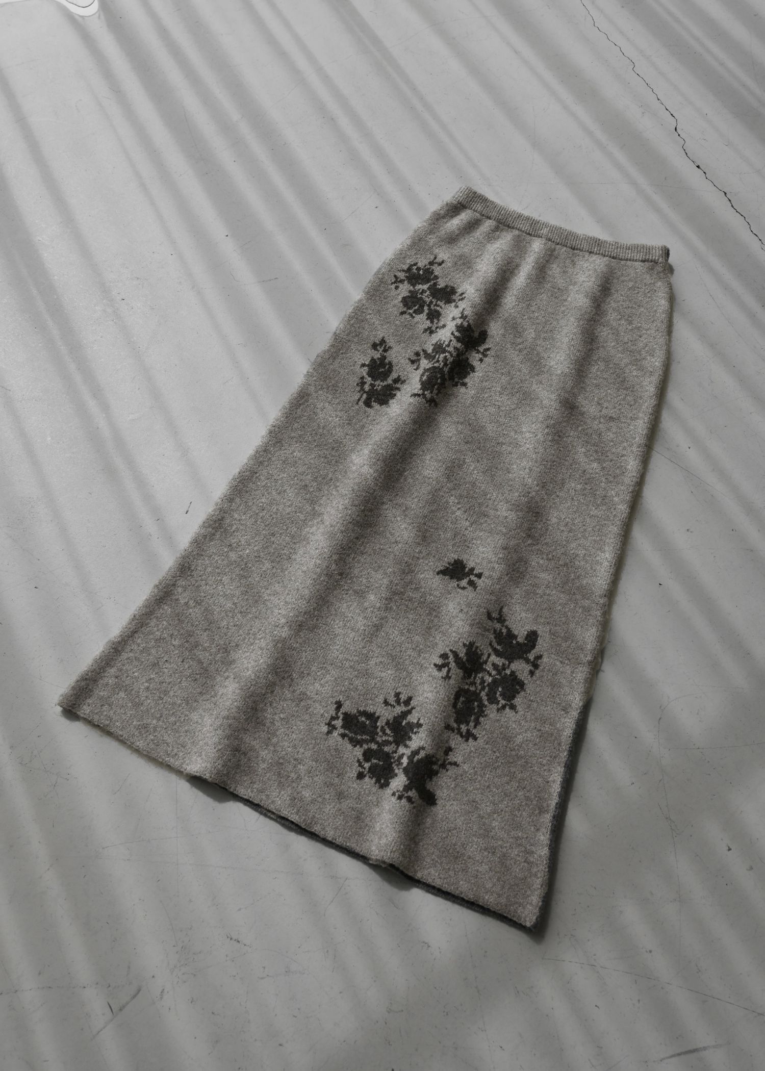 flower jacquard pencil knit SK