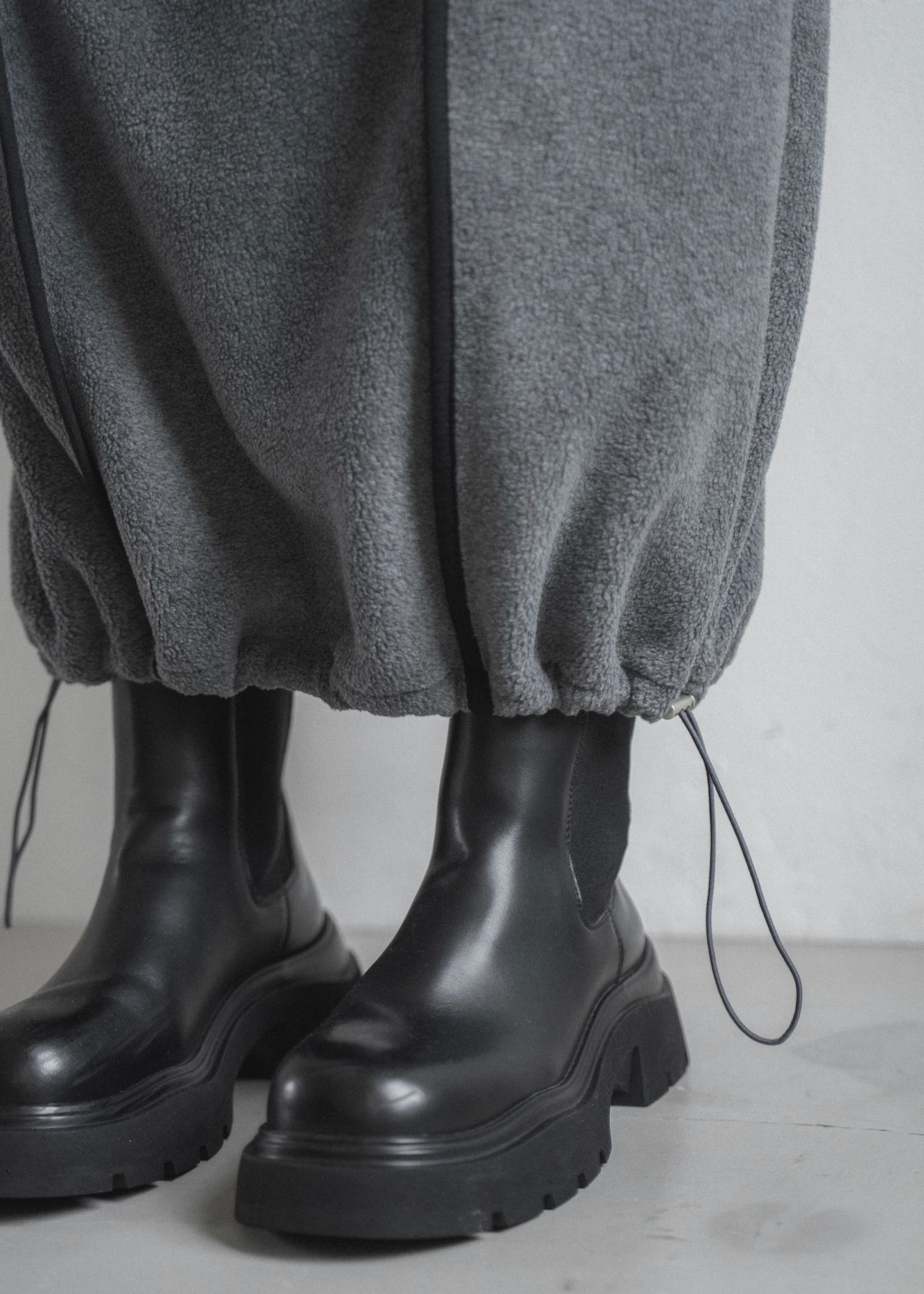 fleece drawstring bi color piping SK