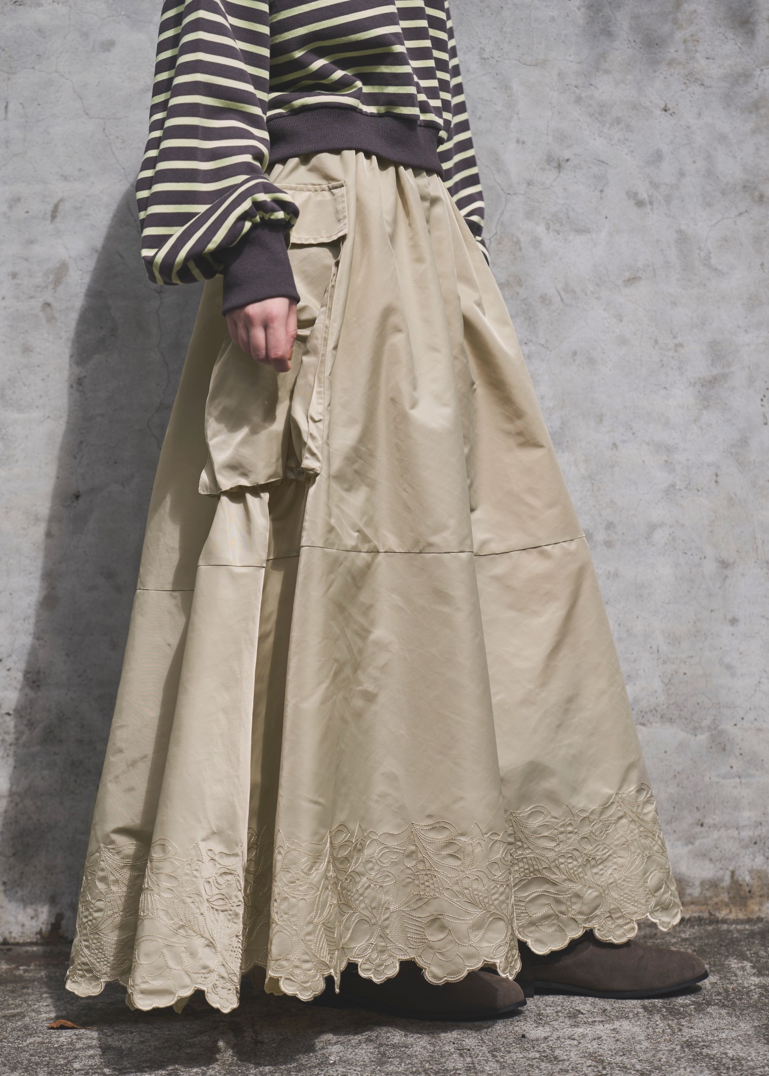 hem embroidery work pocket nylon SK