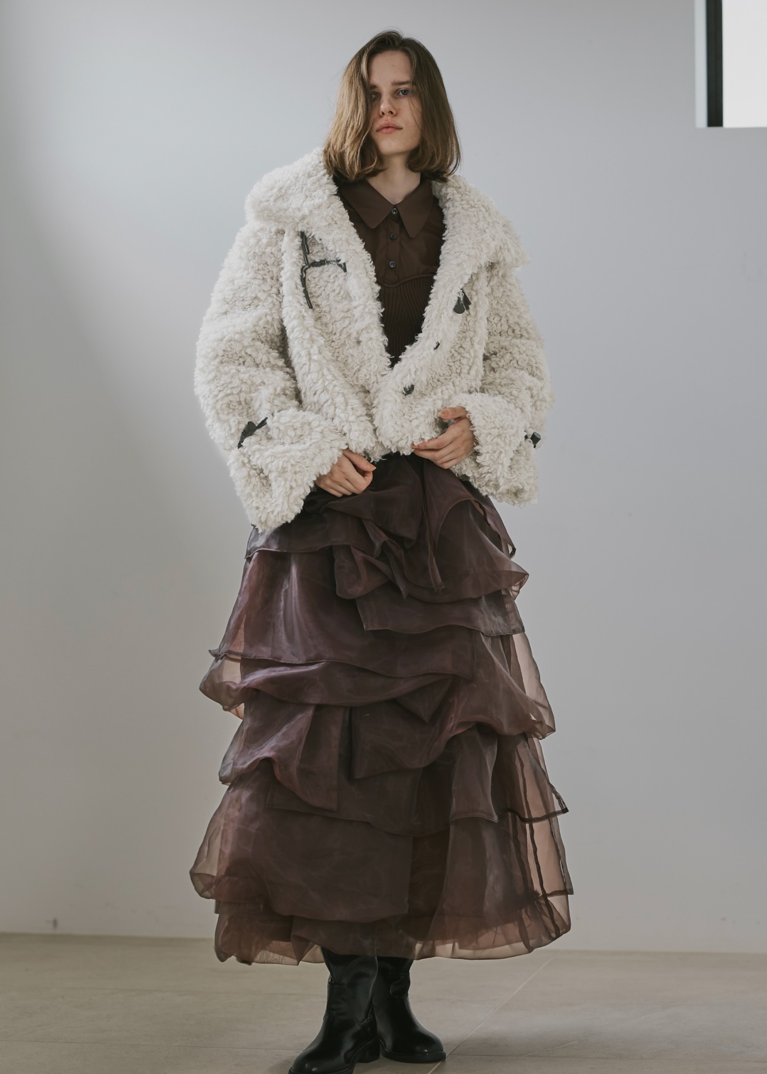 organdy random tiered pattern SK