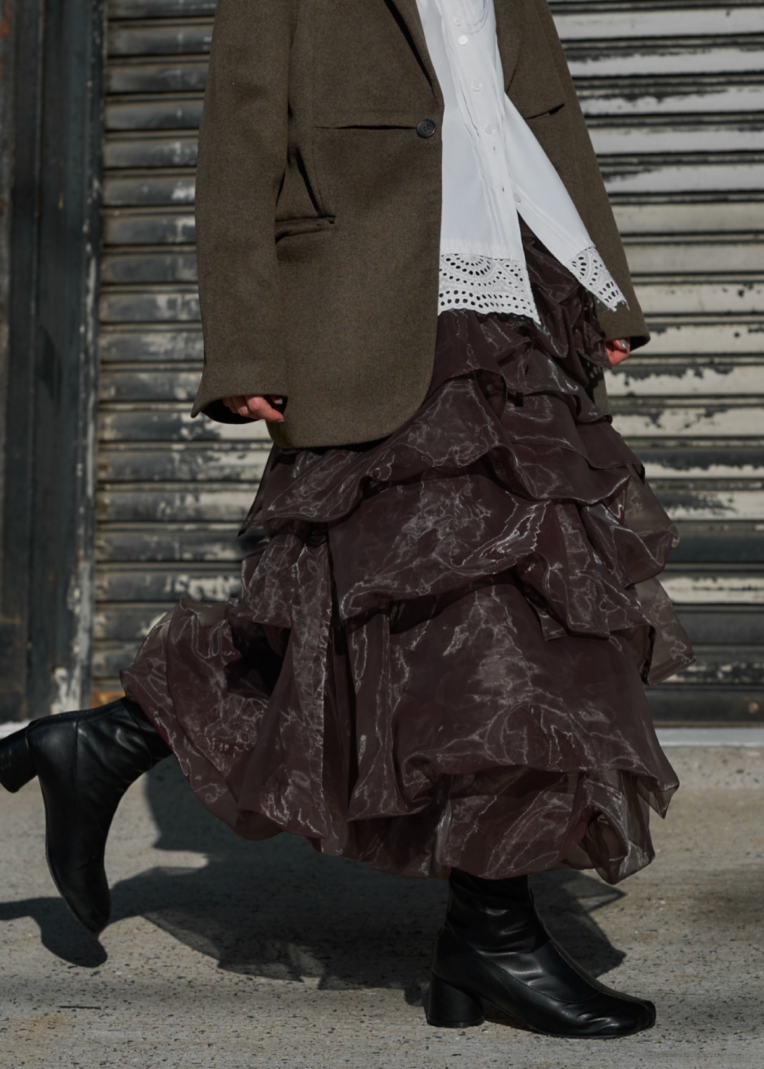 organdy random tiered pattern SK