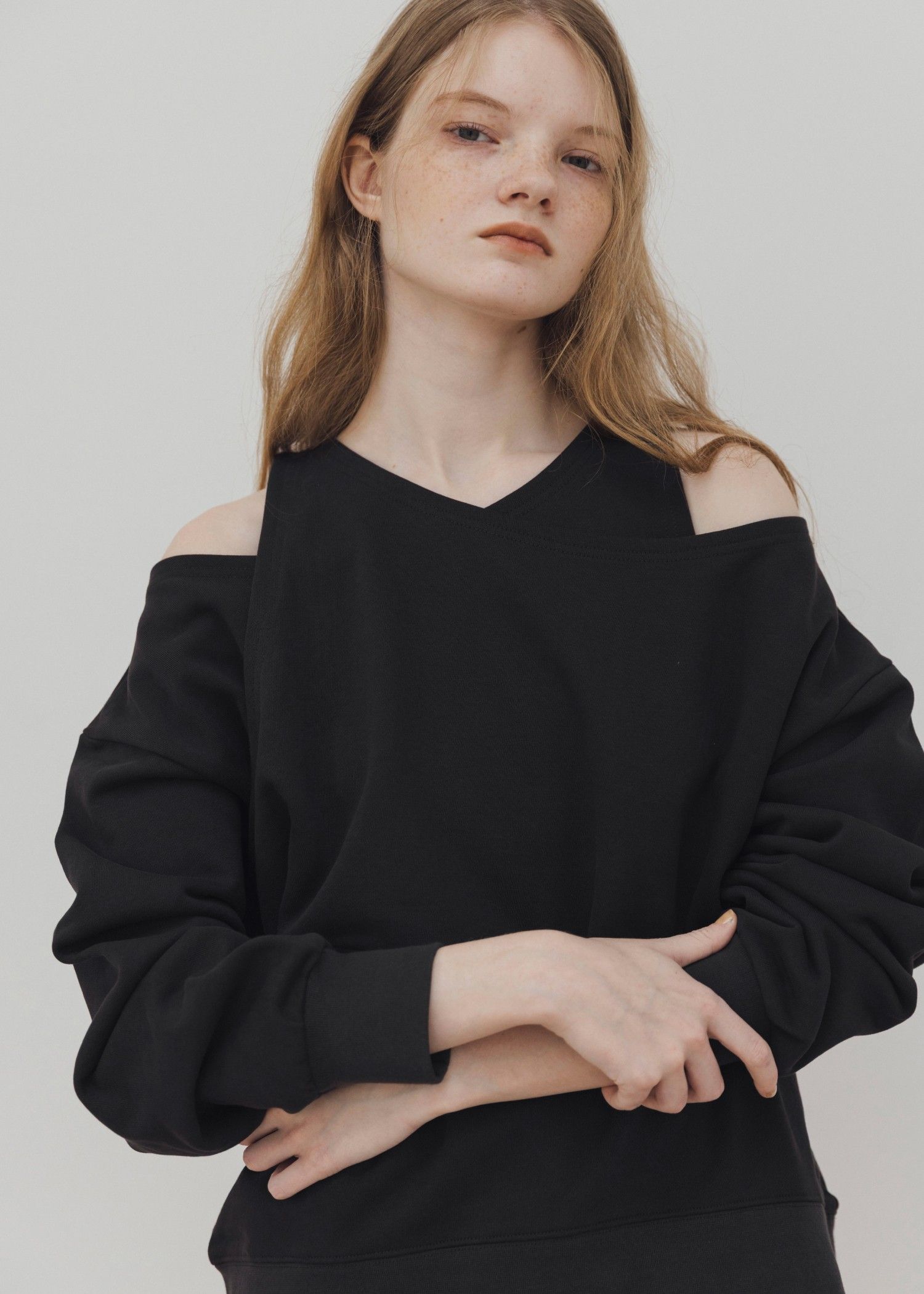 asymmetry 2 piece layered sweat