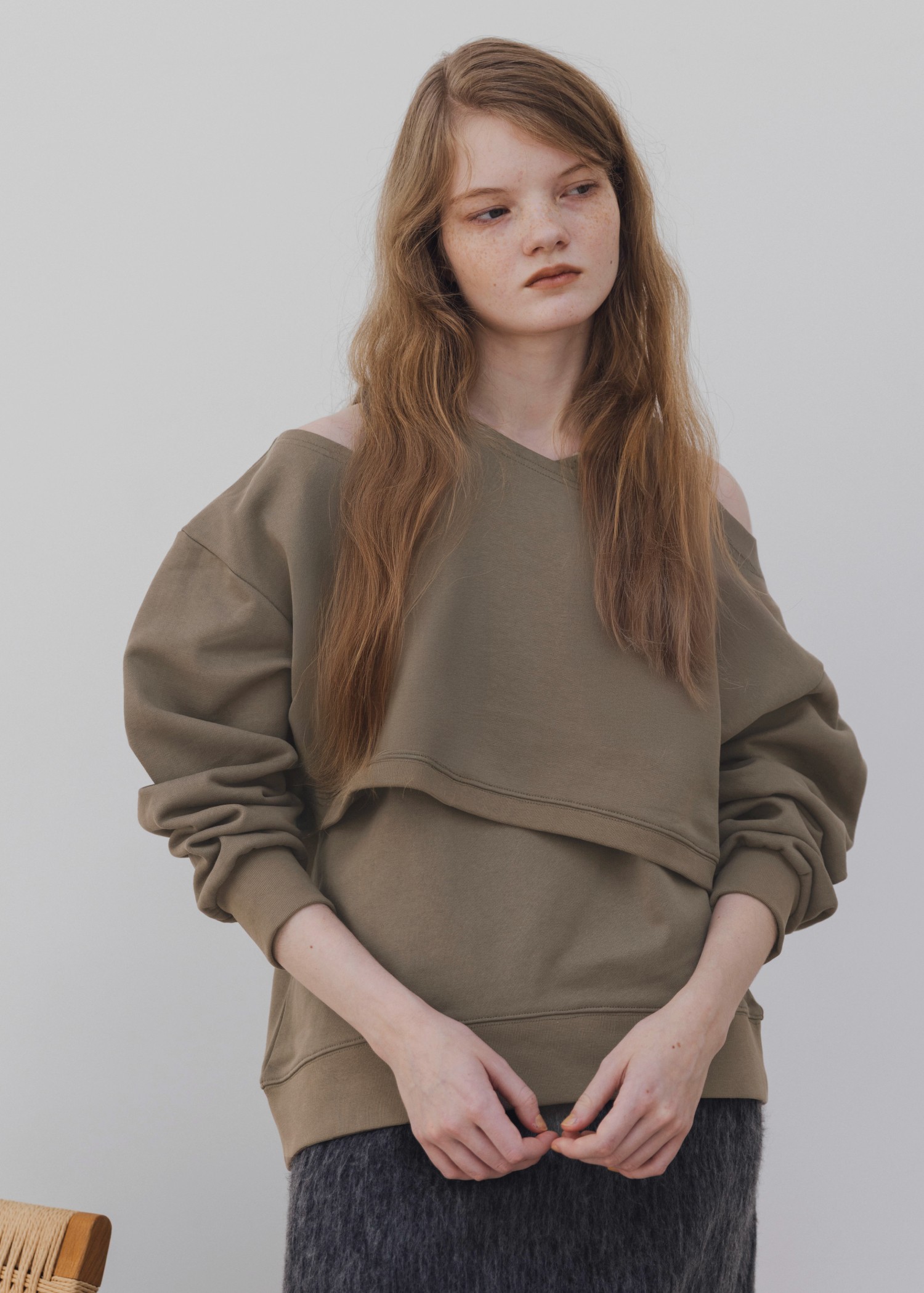 asymmetry 2 piece layered sweat