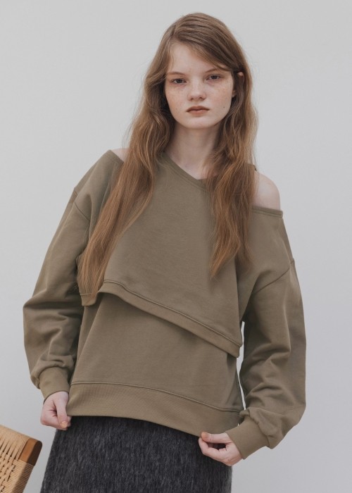 asymmetry 2 piece layered sweat