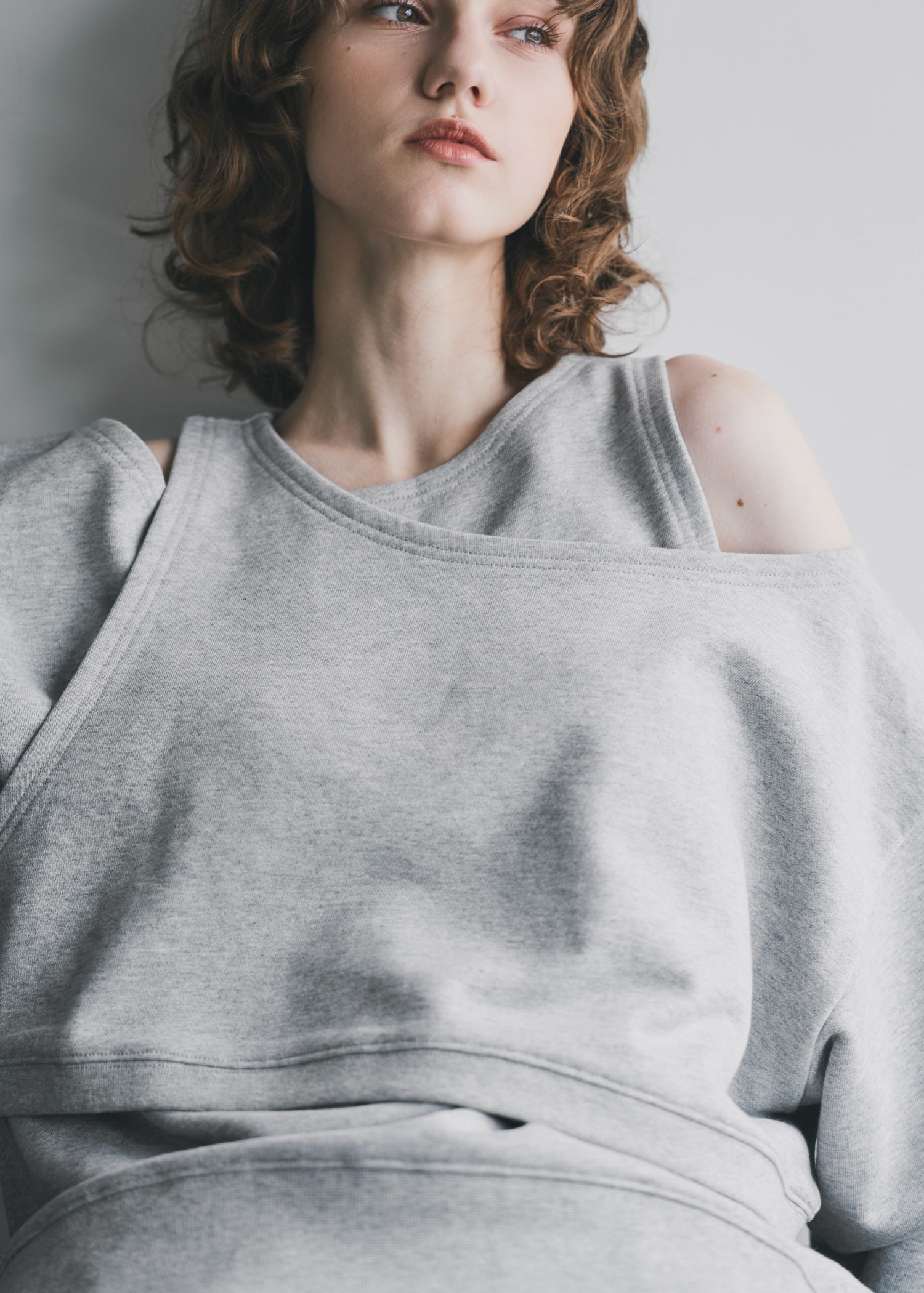 asymmetry 2 piece layered sweat