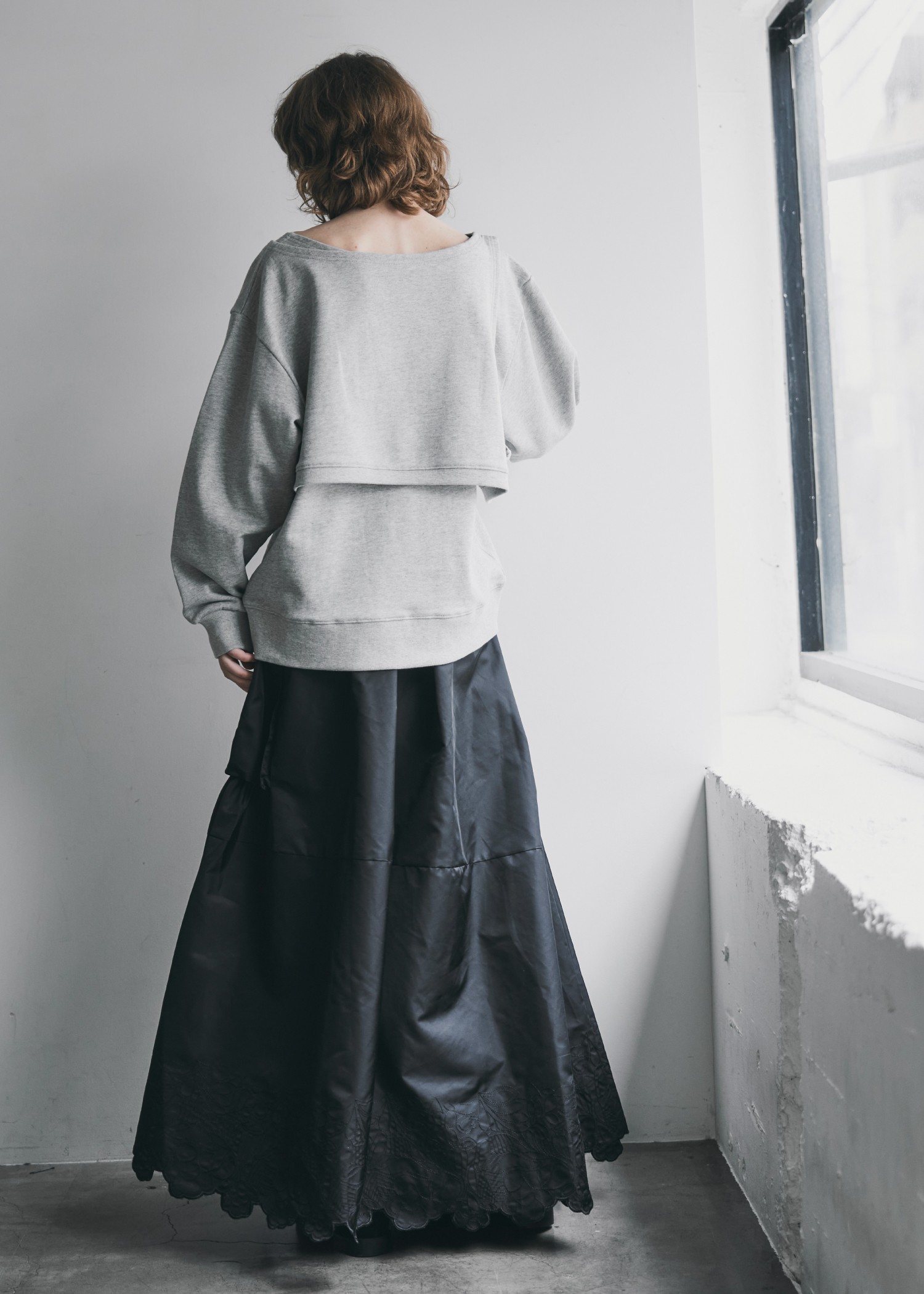asymmetry 2 piece layered sweat