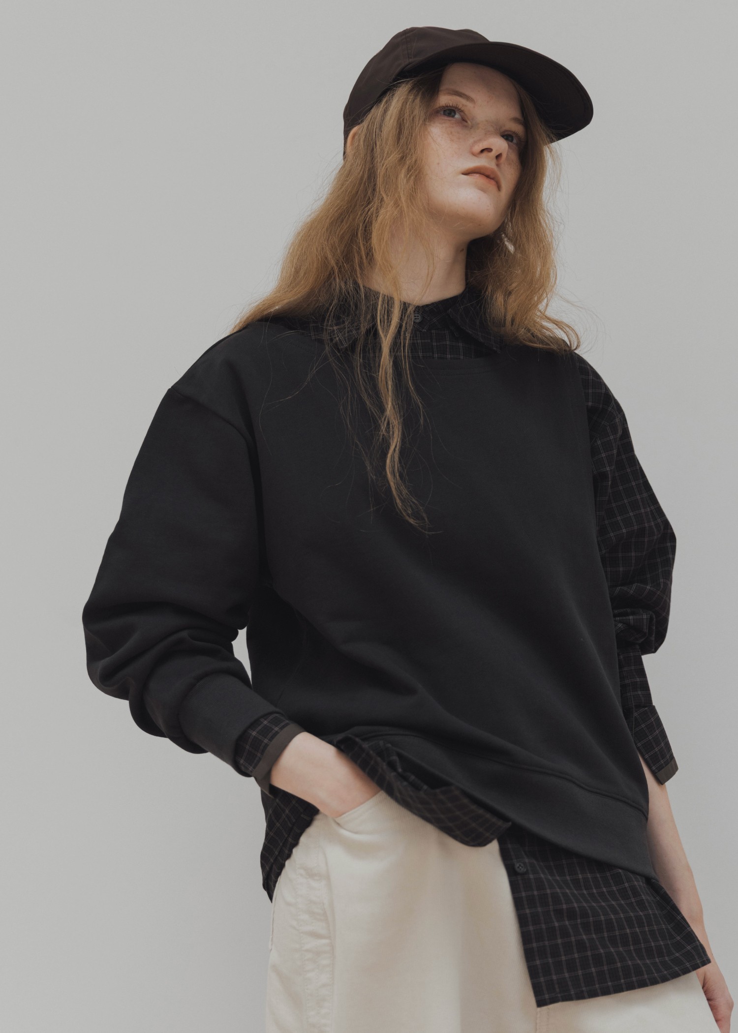 asymmetry 2 piece layered sweat