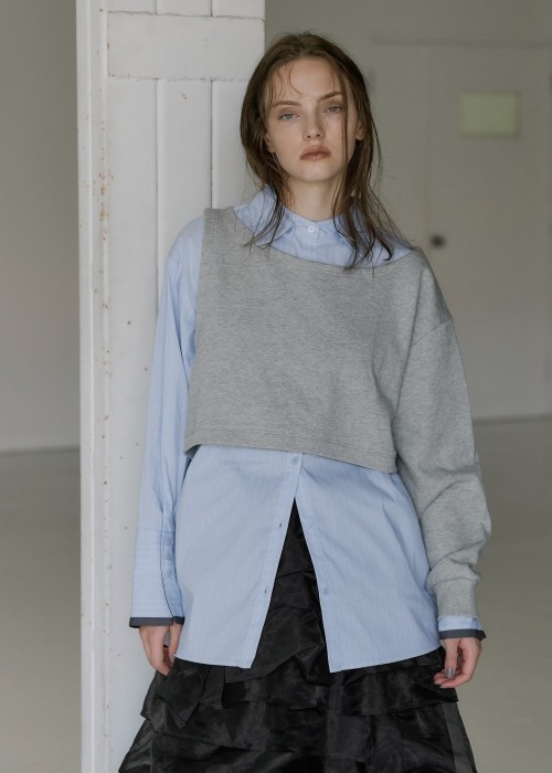 asymmetry 2 piece layered sweat