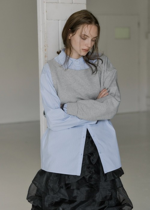 asymmetry 2 piece layered sweat