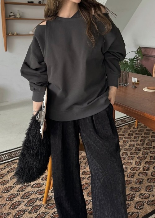 asymmetry 2 piece layered sweat