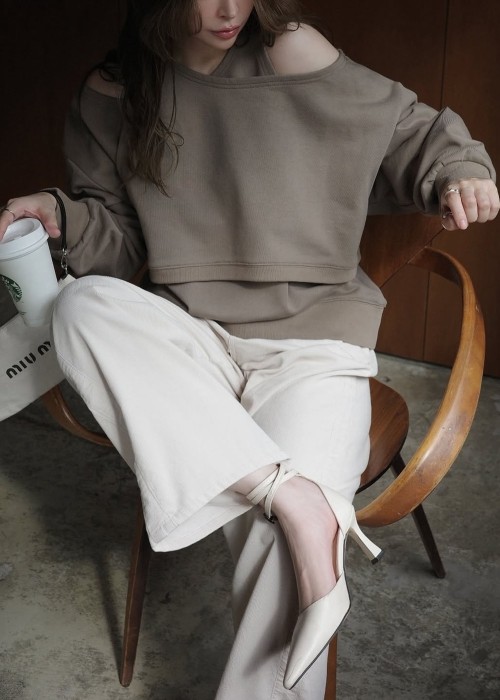 asymmetry 2 piece layered sweat