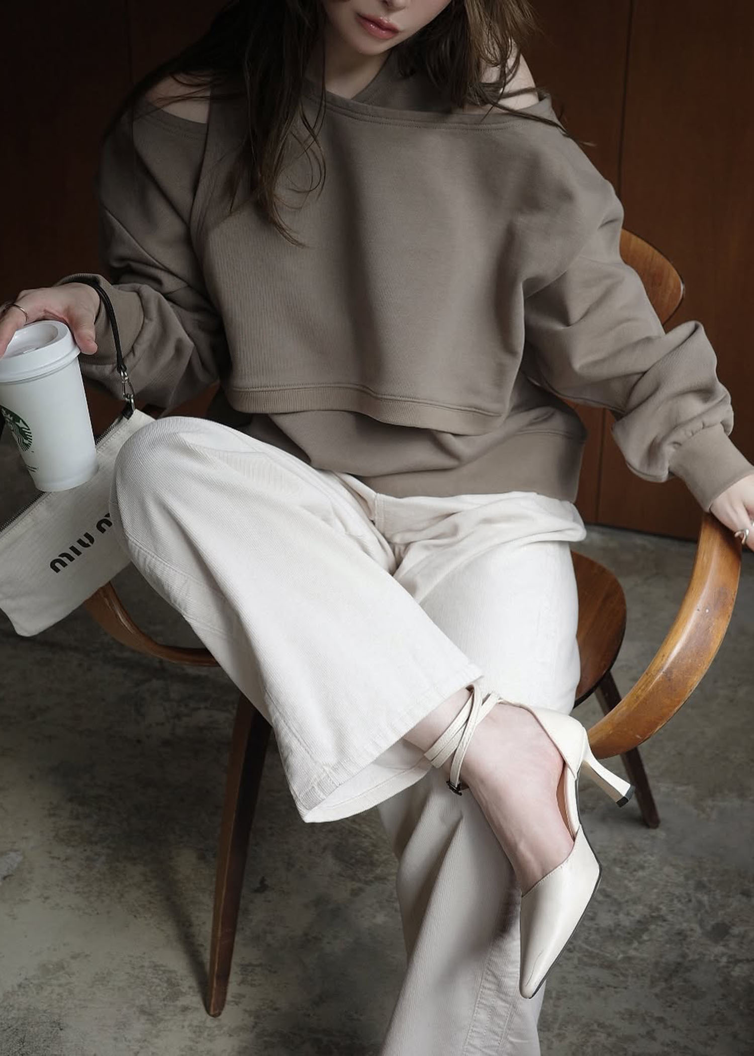 asymmetry 2 piece layered sweat