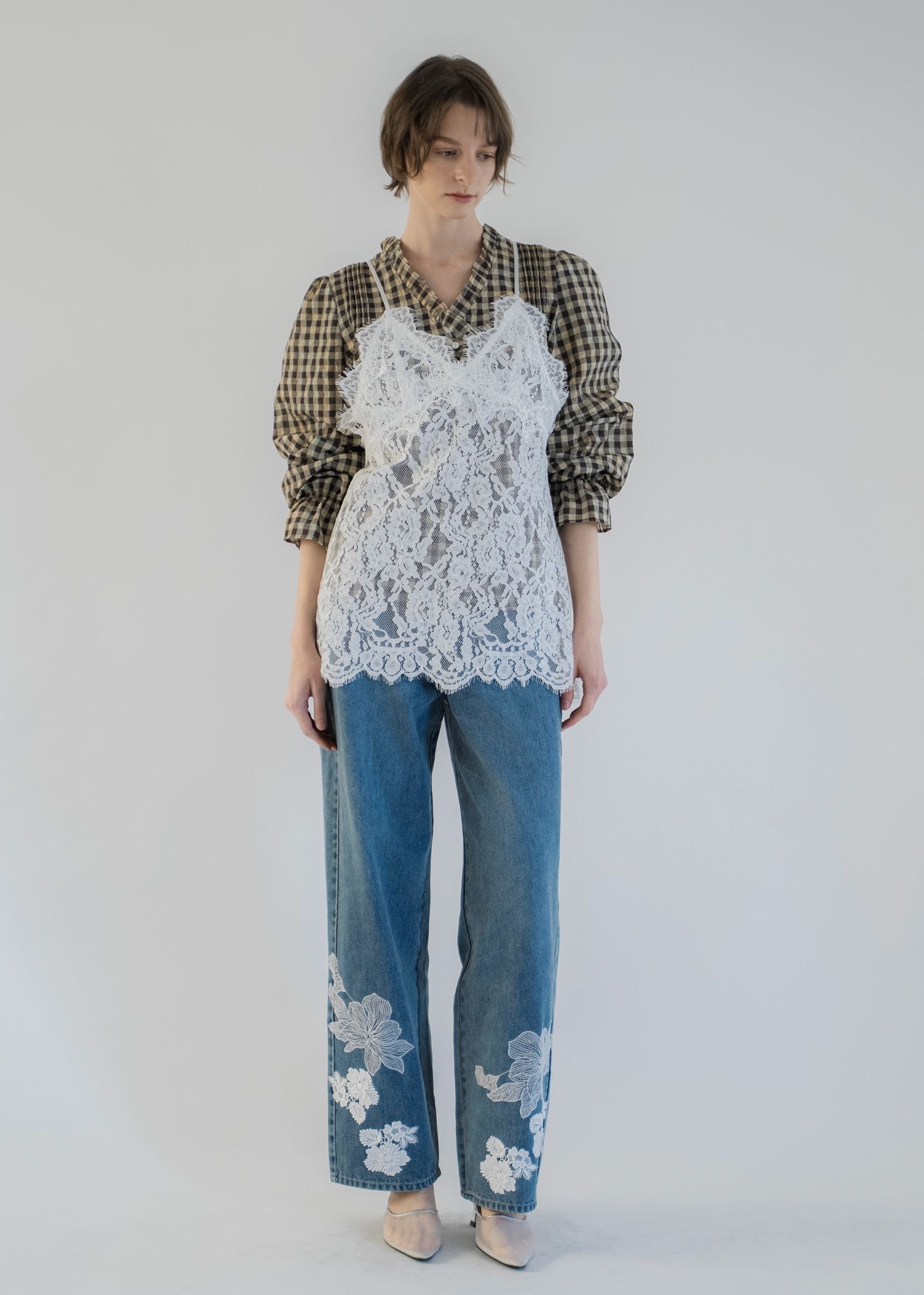 scallop lace finely camisole