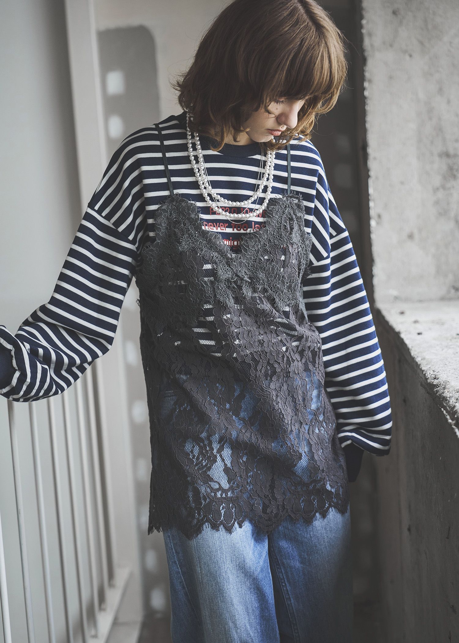 scallop lace finely camisole