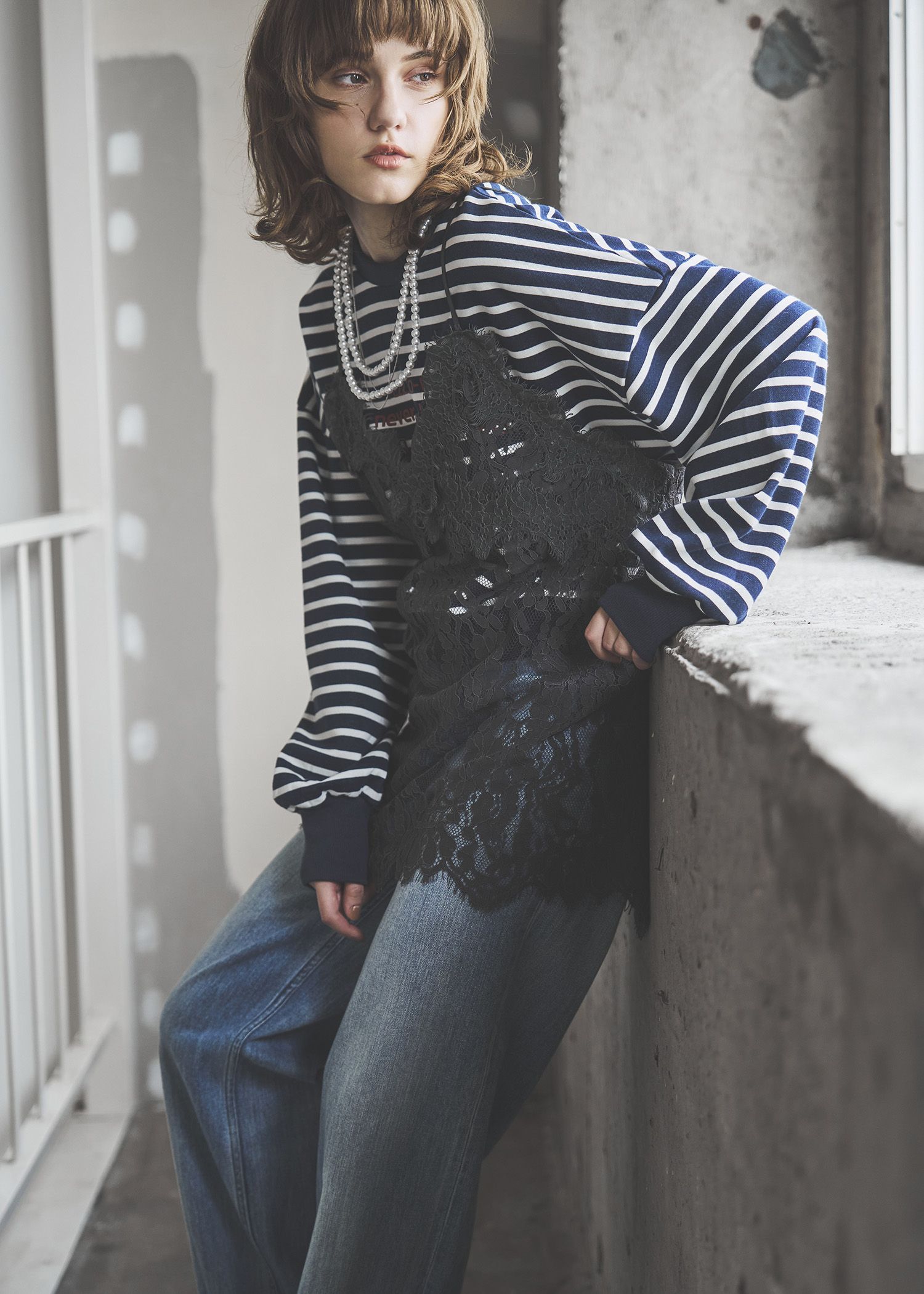 scallop lace finely camisole