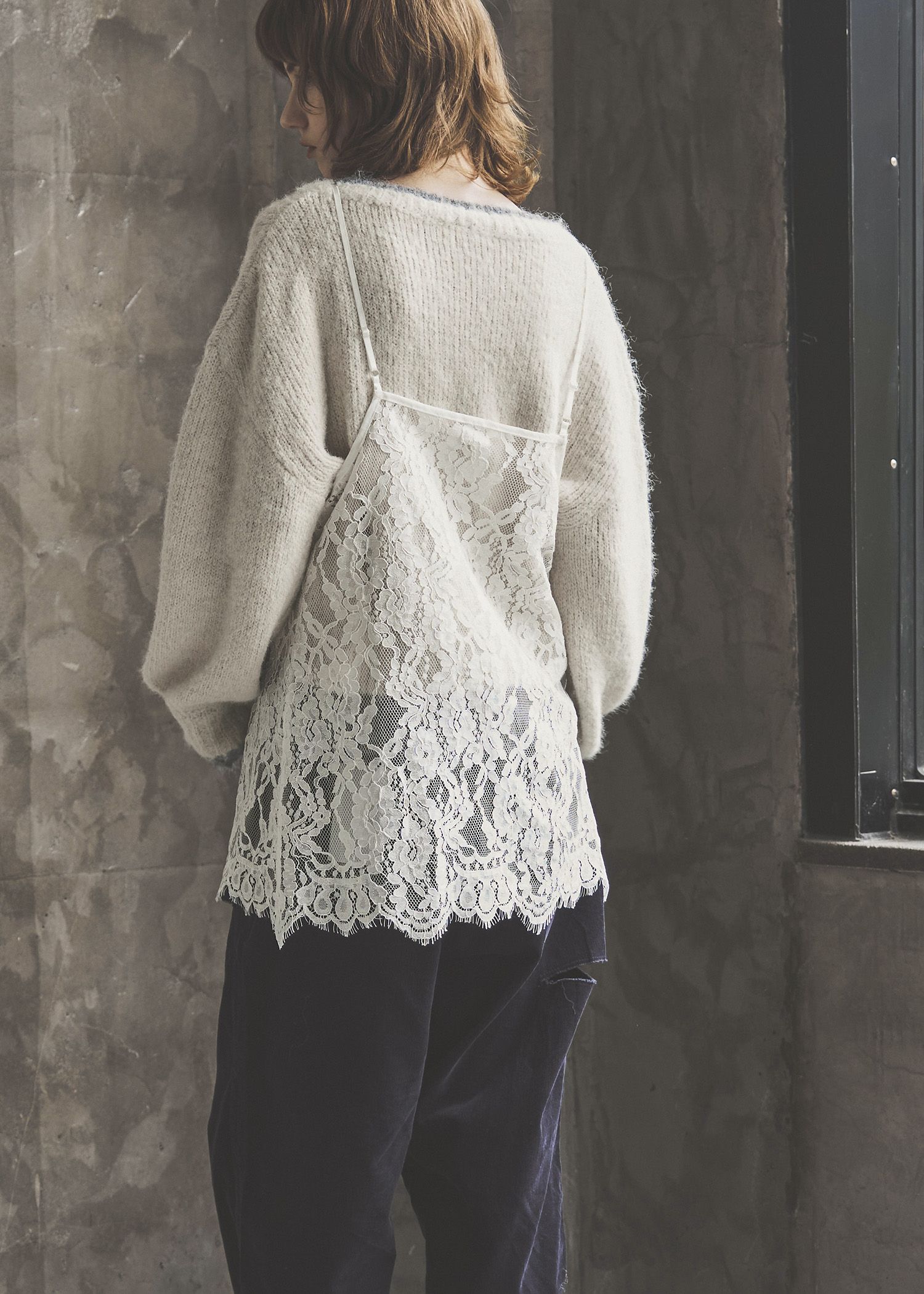 scallop lace finely camisole