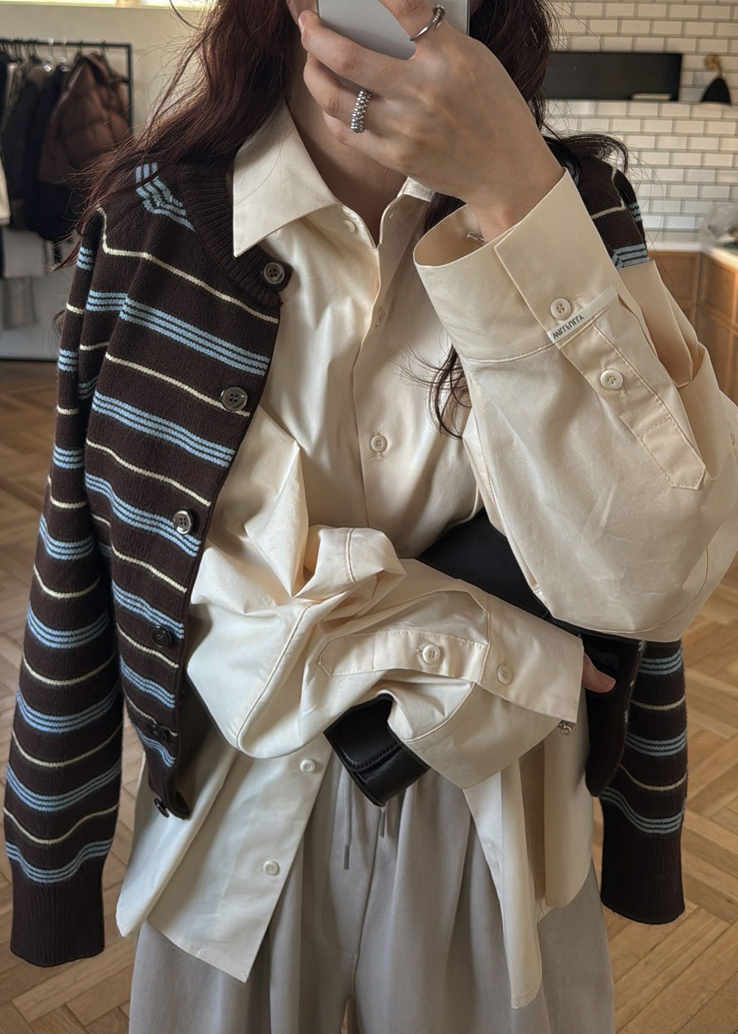 back volume statement cocoon shirt