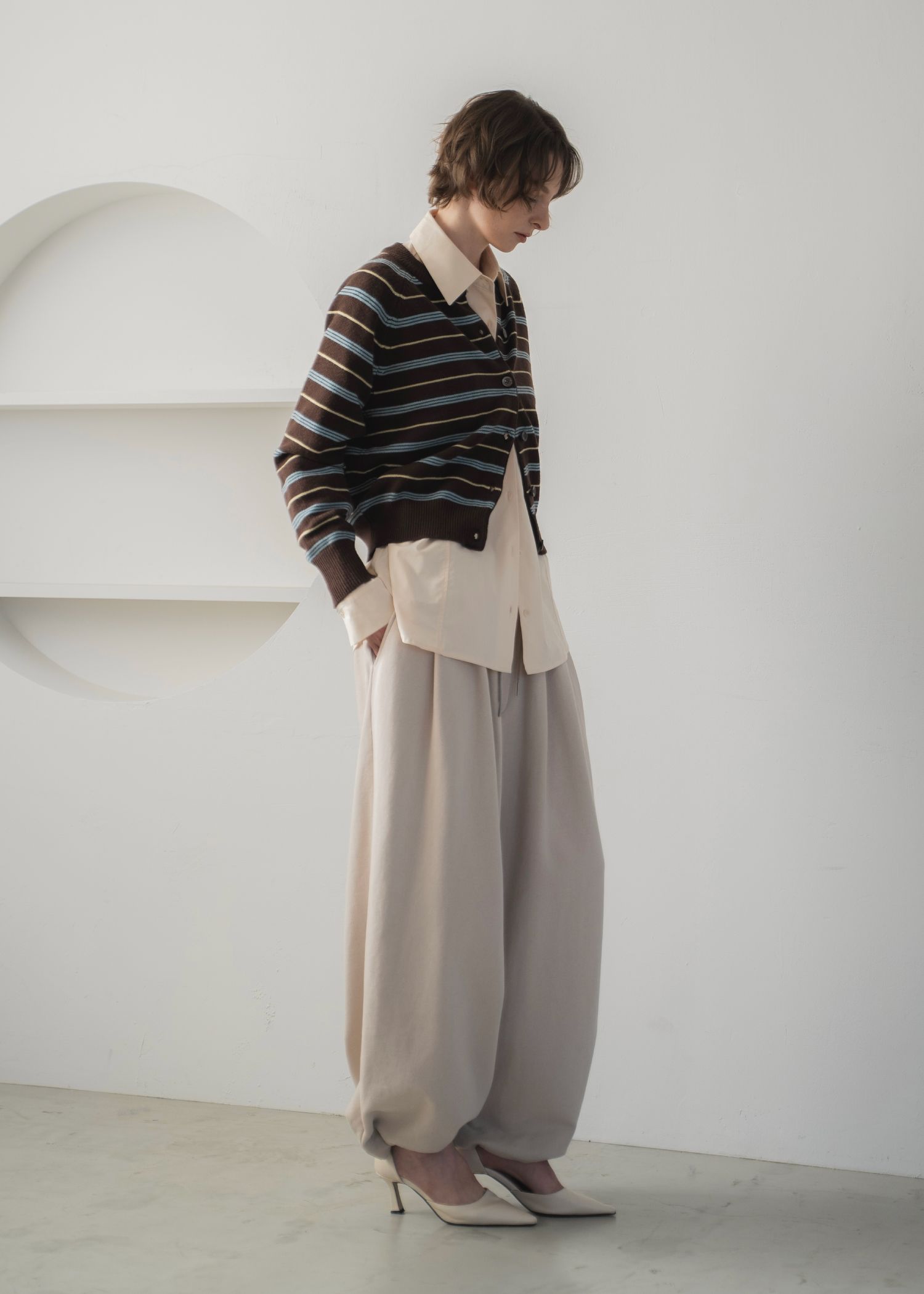 back volume statement cocoon shirt