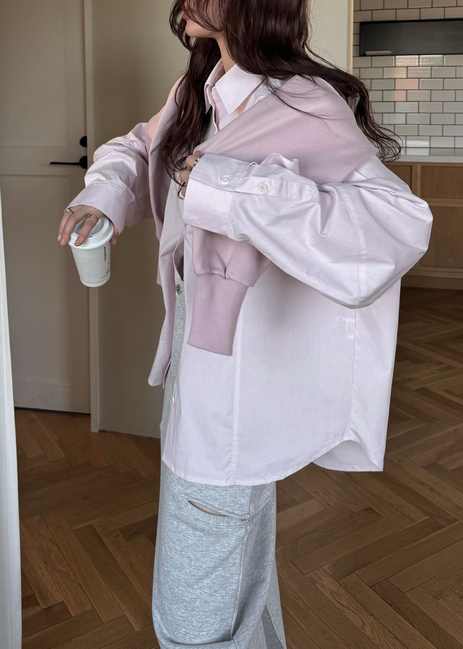 back volume statement cocoon shirt