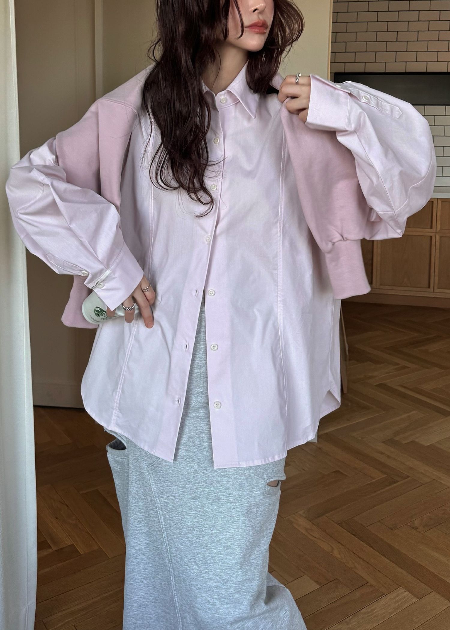 back volume statement cocoon shirt