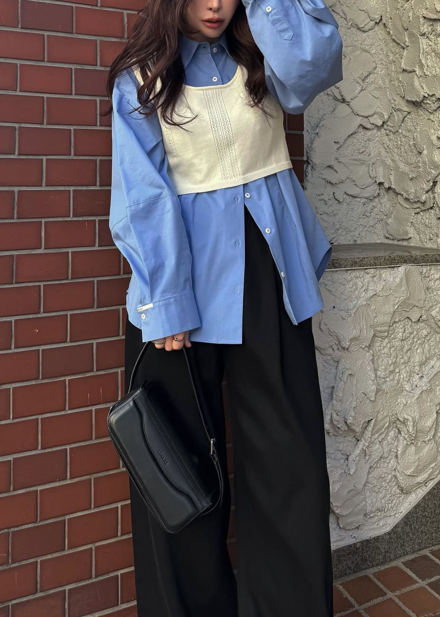 back volume statement cocoon shirt