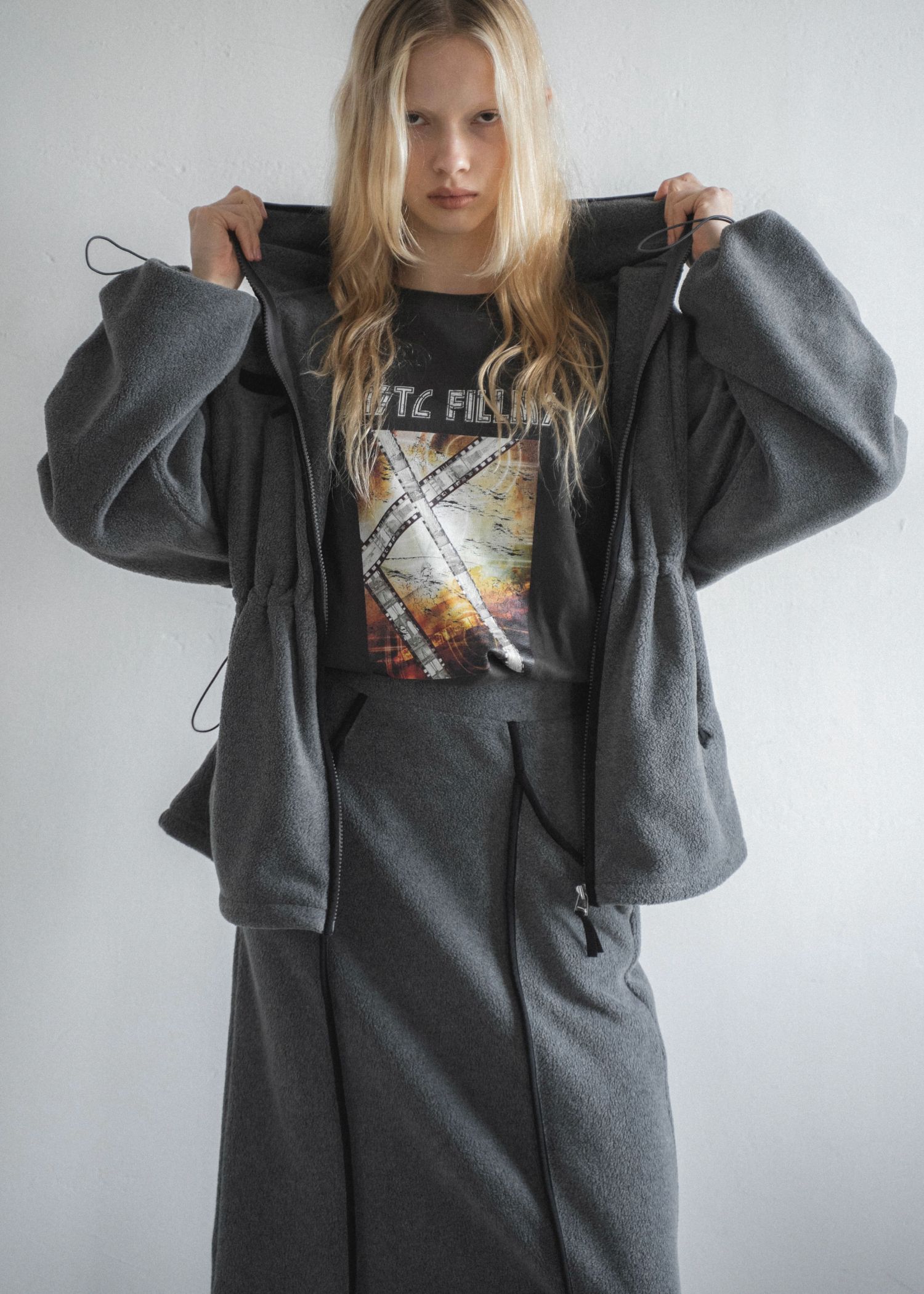 vintage like print long T