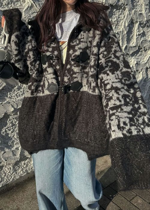 vintage like print long T