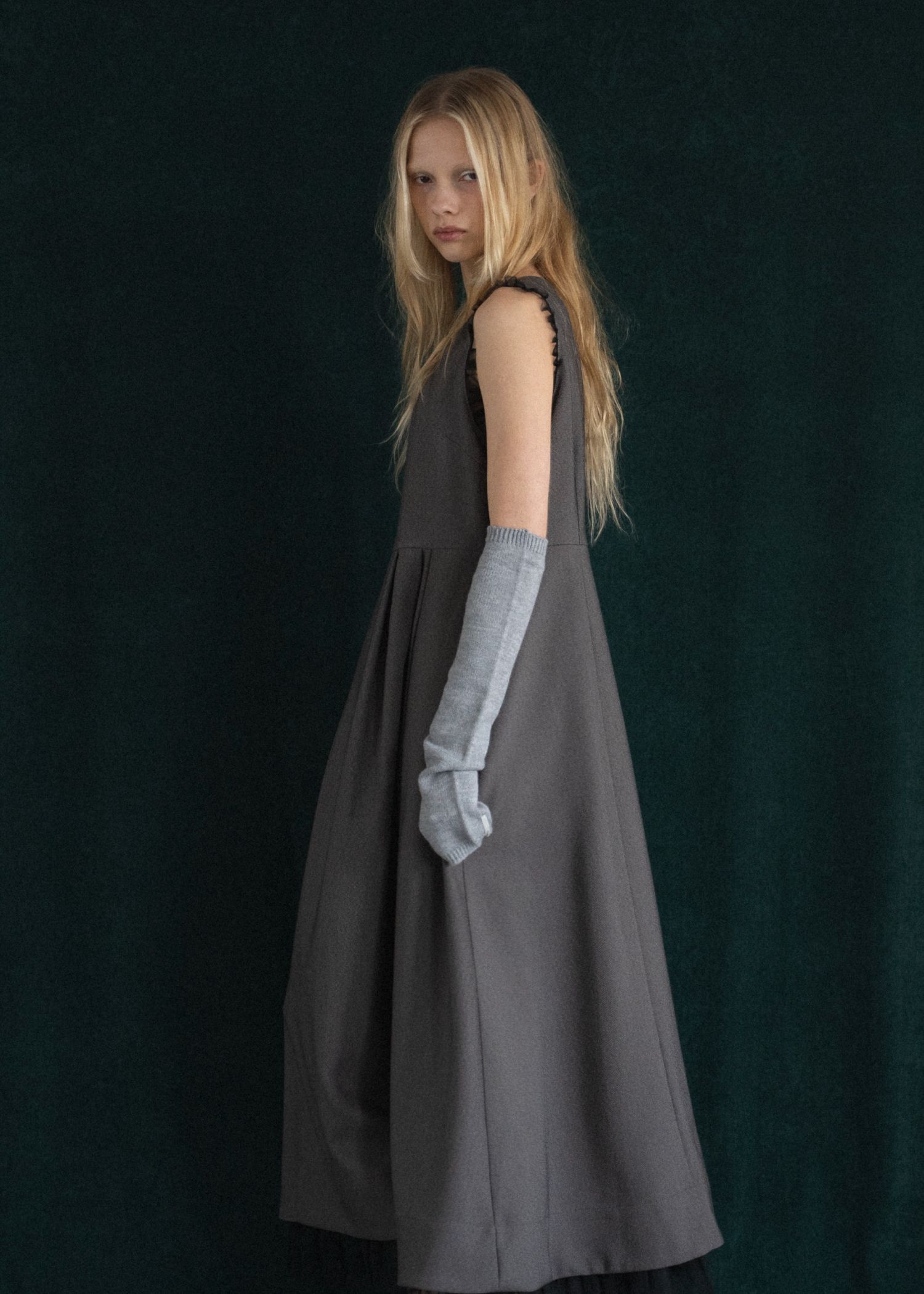 fingerless long gloves