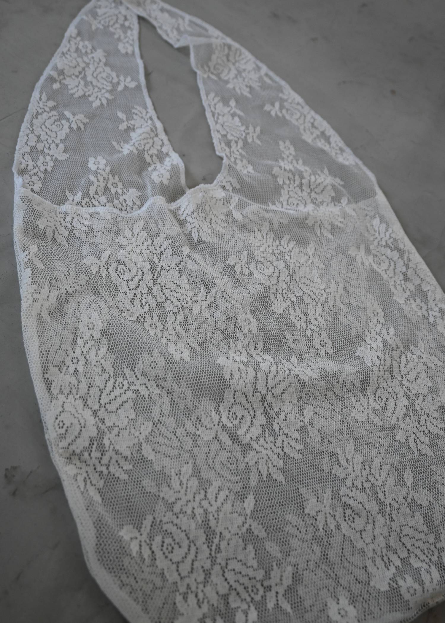 sheer mesh lace tote bag