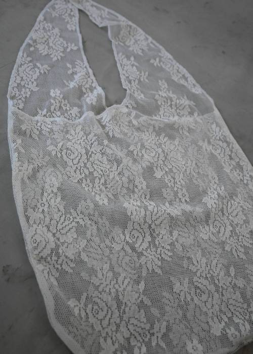 sheer mesh lace tote bag