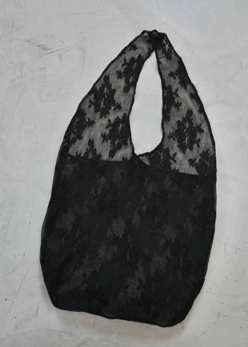 sheer mesh lace tote bag