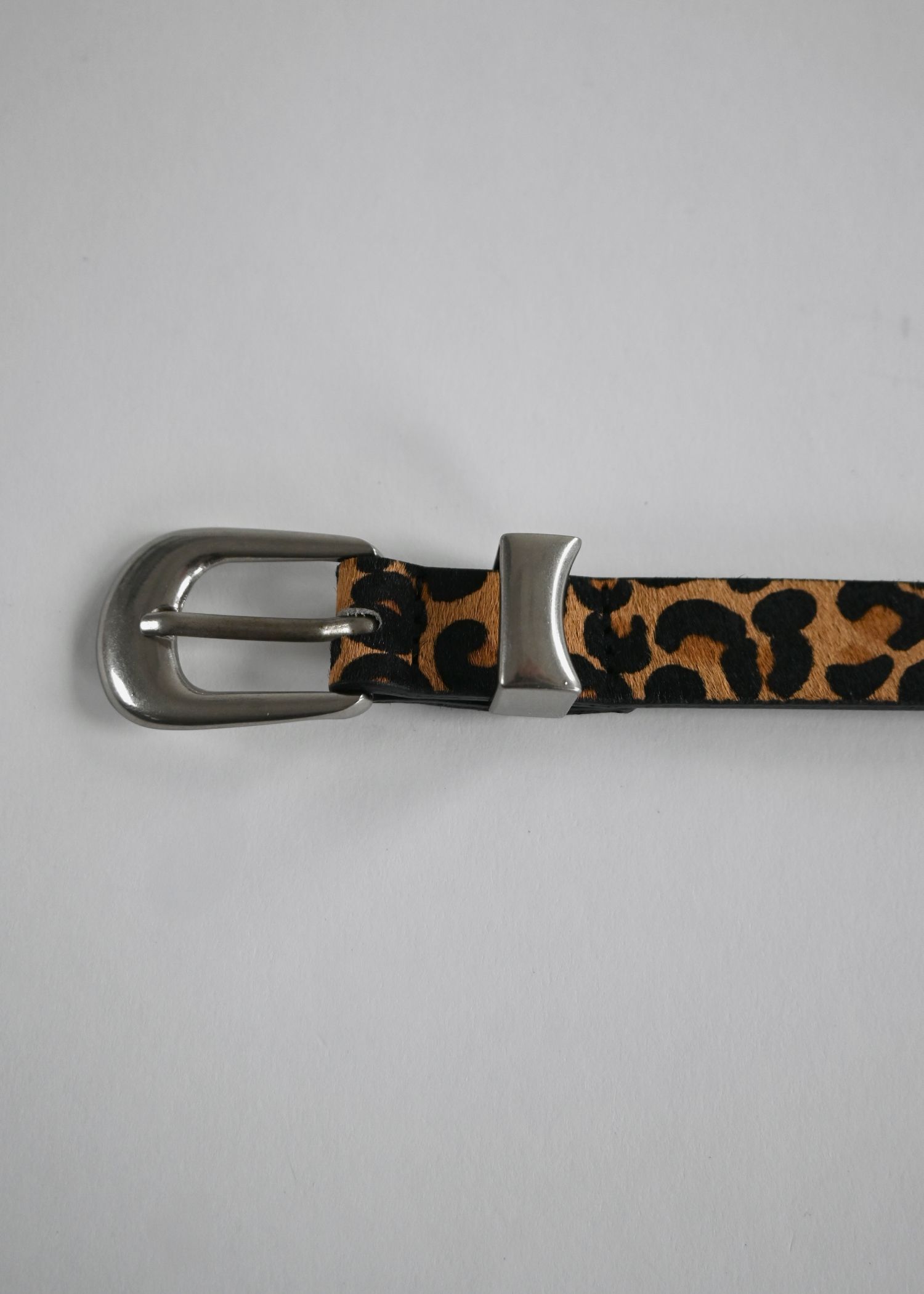 leopard print narrow belt